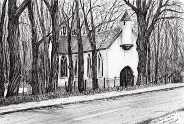 The White Chapel Aviemore, 2007, (blæk på papir)